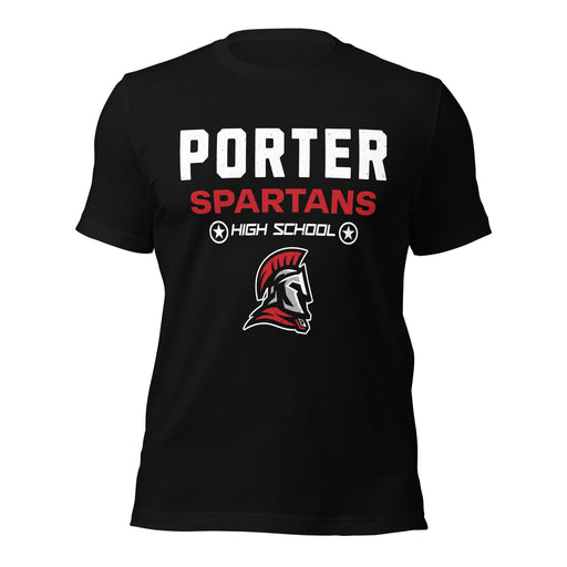 Porter High School Spartans Black Premium Unisex T-shirt 003