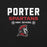 Porter Spartans High School logo with helmet graphic on a black background - premium t-shirt design 00