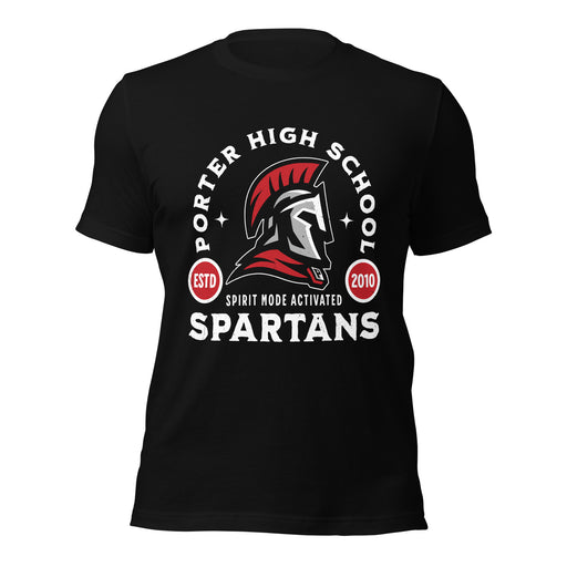 Porter High School Spartans Black Premium Unisex T-shirt 208