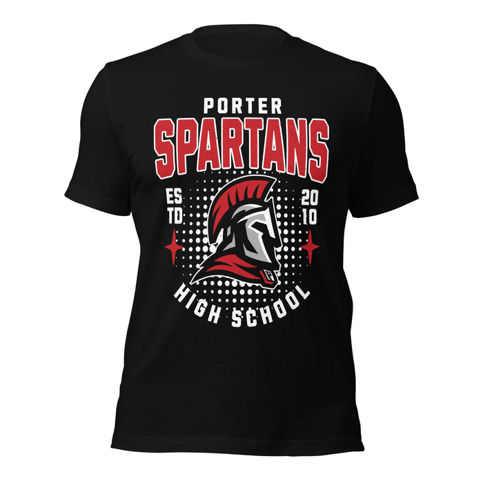 Porter High School Spartans Black Premium Unisex T-shirt 204