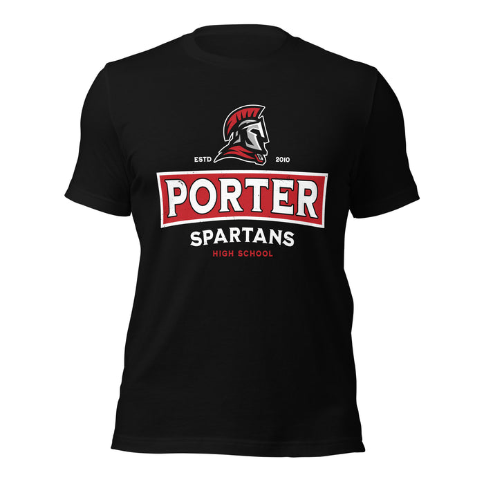 Porter High School Spartans Black Premium Unisex T-shirt 202