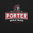 Close-up view of Porter High School Spartans Black Premium Unisex T-shirt 202