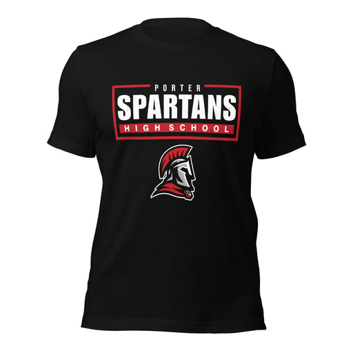 Porter High School Spartans Black Premium Unisex T-shirt 049