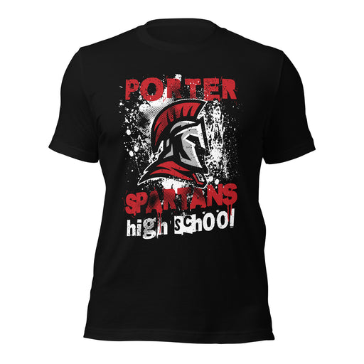 Porter High School Spartans Black Premium Unisex T-shirt 205