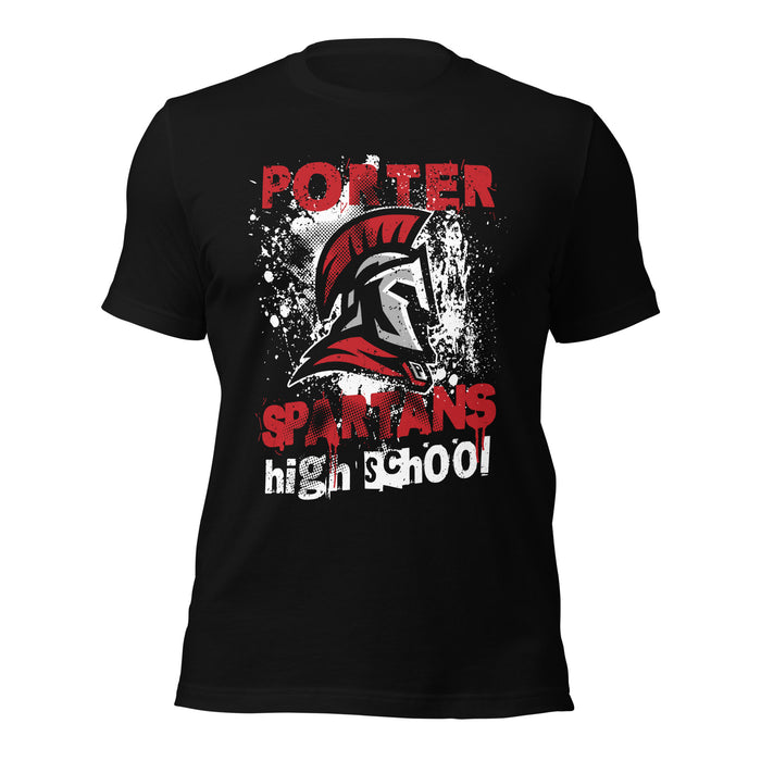 Porter High School Spartans Black Premium Unisex T-shirt 205