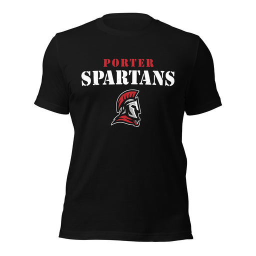 Porter High School Spartans Black Premium Unisex T-shirt 017