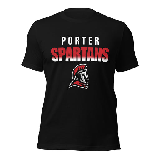 Porter High School Spartans Black Premium Unisex T-shirt 024