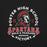 Porter High School Spartans logo with Spartan helmet on a black background - premium t-shirt design 206