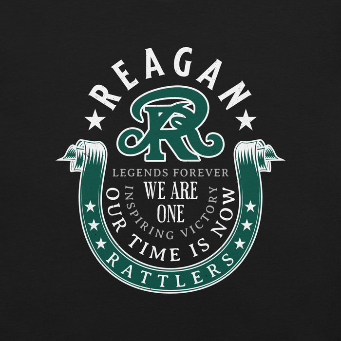 Logo with text 'Reagan Rattlers' on a black background - premium t-shirt design 229