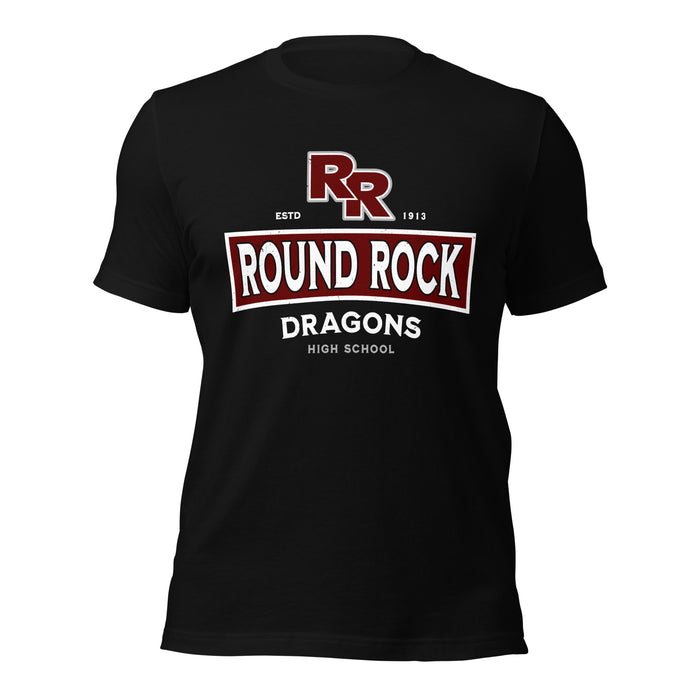 Round Rock High School Dragons Black Premium Unisex T-shirt 202