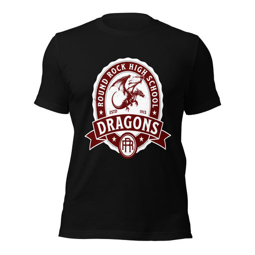 Round Rock High School Dragons Black Premium Unisex T-shirt 212