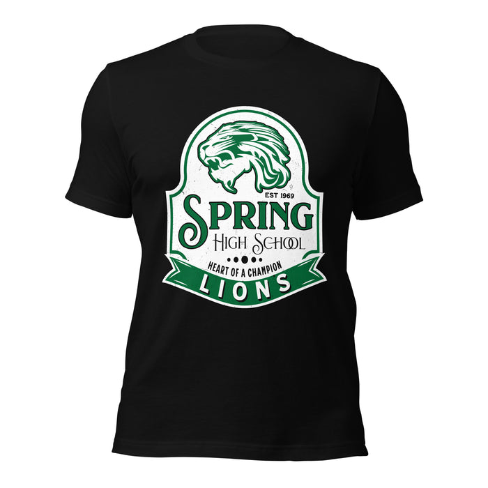 Spring High School Lions Black Premium Unisex T-shirt 219