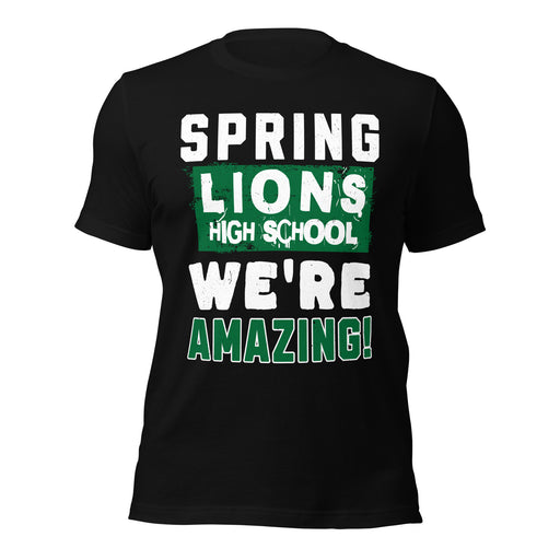 Spring High School Lions Black Premium Unisex T-shirt 231
