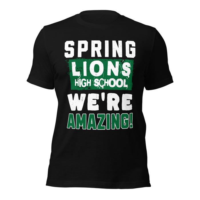 Spring High School Lions Black Premium Unisex T-shirt 231