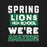 Close-up view of Spring High School Lions Black Premium Unisex T-shirt 231