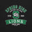 Close-up view of Spring High School Lions Black Premium Unisex T-shirt 221