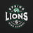 Close-up view of Spring High School Lions Black Premium Unisex T-shirt 218