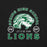 Close-up view of Spring High School Lions Black Premium Unisex T-shirt 208