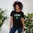 Woman wearing Spring High School Lions Black Premium Unisex T-shirt 049