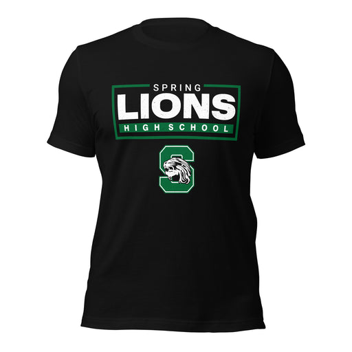 Spring High School Lions Black Premium Unisex T-shirt 049