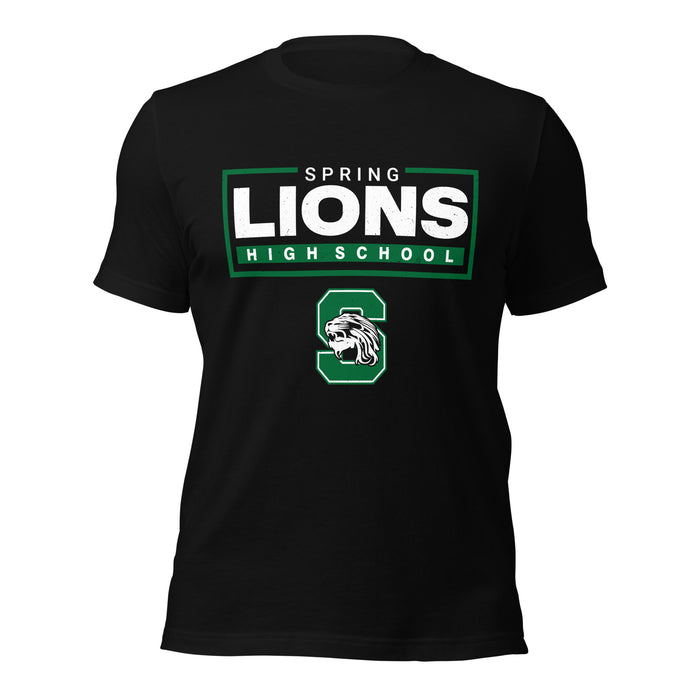 Spring High School Lions Black Premium Unisex T-shirt 049
