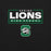Close-up view of Spring High School Lions Black Premium Unisex T-shirt 049