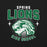 Close-up view of Spring High School Lions Black Premium Unisex T-shirt 204