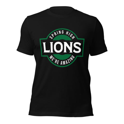 Spring High School Lions Black Premium Unisex T-shirt 011