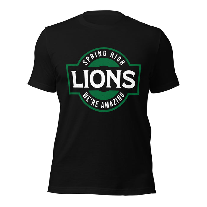 Spring High School Lions Black Premium Unisex T-shirt 011
