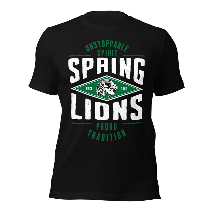 Spring High School Lions Black Premium Unisex T-shirt 210