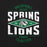 Close-up view of Spring High School Lions Black Premium Unisex T-shirt 210