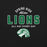 Close-up view of Spring High School Lions Black Premium Unisex T-shirt 040