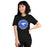 Woman wearing Taylor High School Mustangs Black Premium Unisex T-shirt 215