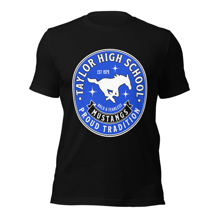 Taylor High School Mustangs Black Premium Unisex T-shirt 215