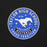 Close-up view of Taylor High School Mustangs Black Premium Unisex T-shirt 215