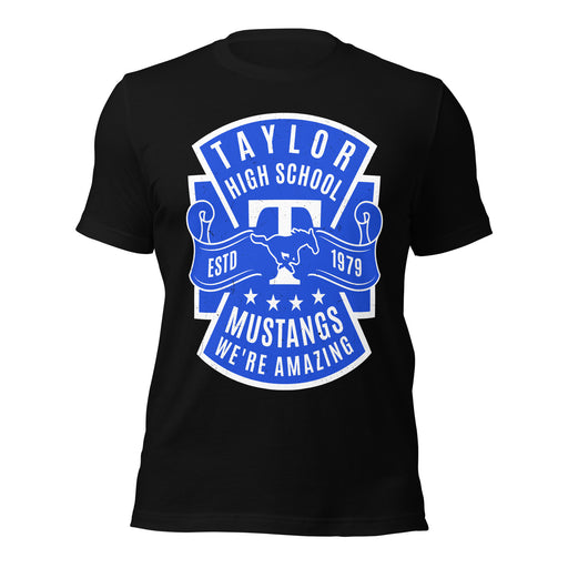 Taylor High School Mustangs Black Premium Unisex T-shirt 207