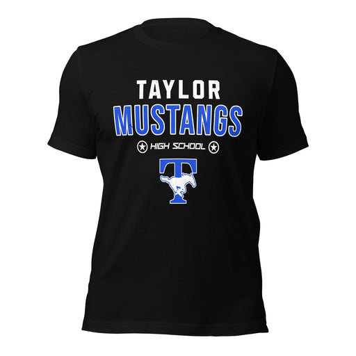 Taylor High School Mustangs Black Premium Unisex T-shirt 003