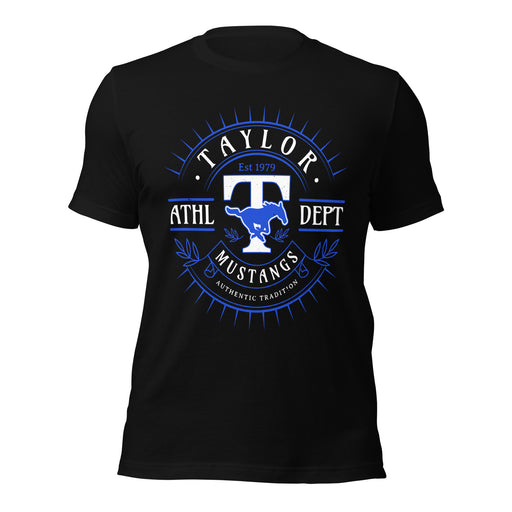 Taylor High School Mustangs Black Premium Unisex T-shirt 201