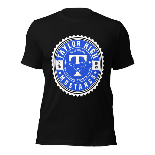 Taylor High School Mustangs Black Premium Unisex T-shirt 203