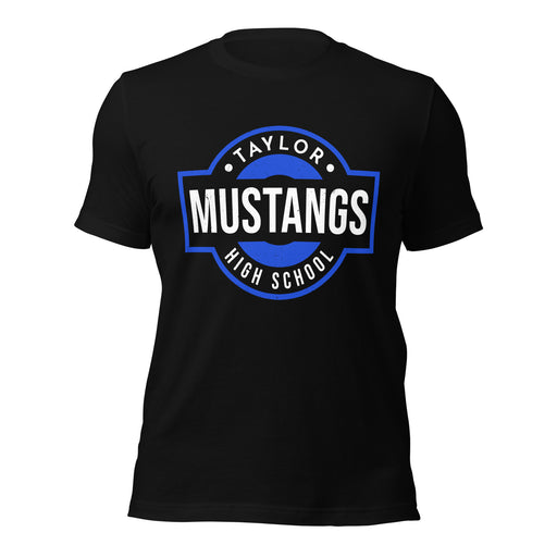 Taylor High School Mustangs Black Premium Unisex T-shirt 011