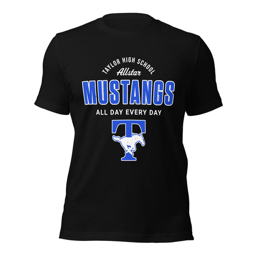 Taylor High School Mustangs Black Premium Unisex T-shirt 040