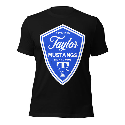 Taylor High School Mustangs Black Premium Unisex T-shirt 225