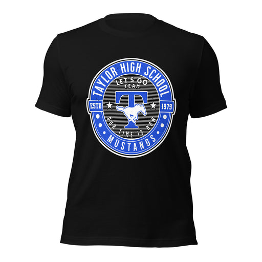 Taylor High School Mustangs Black Premium Unisex T-shirt 224