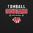 Close-up view of Tomball High School Cougars Black Premium Unisex T-shirt 223