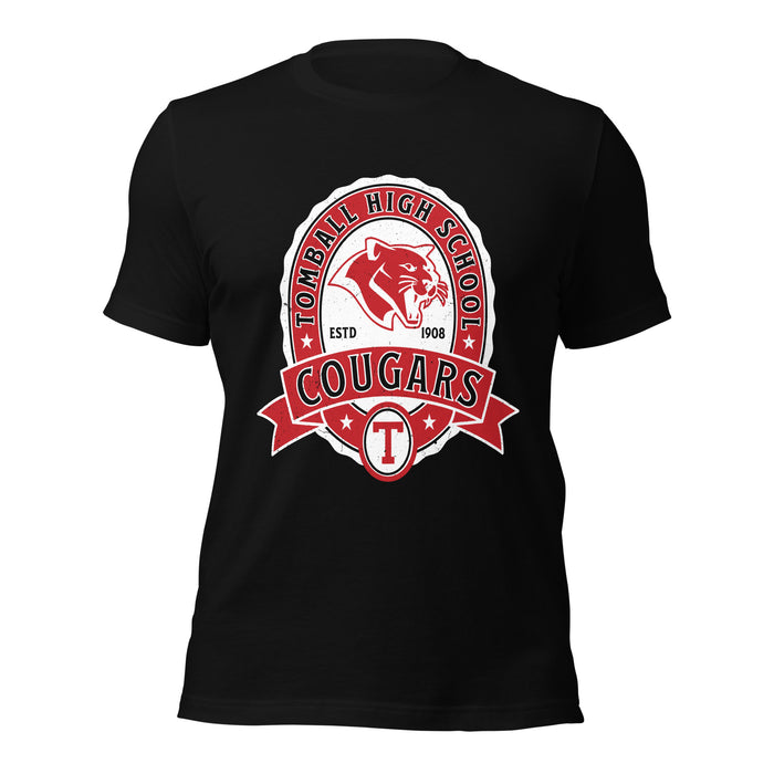 Tomball High School Cougars Black Premium Unisex T-shirt 212