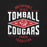 Close-up view of Tomball High School Cougars Black Premium Unisex T-shirt 210