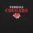 Close-up view of Tomball High School Cougars Black Premium Unisex T-shirt 017