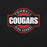 Close-up view of Tomball High School Cougars Black Premium Unisex T-shirt 011