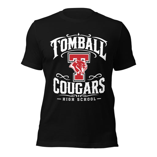 Tomball High School Cougars Black Premium Unisex T-shirt 022