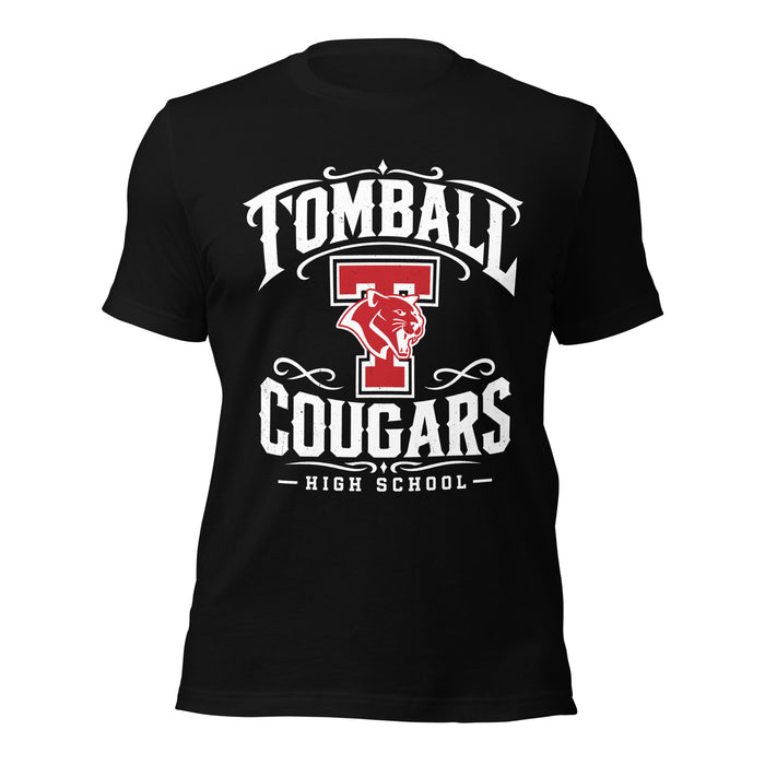 Tomball High School Cougars Black Premium Unisex T-shirt 022
